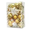 Decorazioni natalizie 1 scatola di palline miste ornamento rosso bianco oro albero di natale appeso pendenti con palline per la casa Navidad Noel 231102