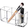 Boîtes de rangement en acrylique transparent à 3 grilles, boîte de maquillage, organisateur de rouge à lèvres, vernis à ongles, support de présentoir, étui à bijoux cosmétiques, outils