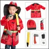 Cosplay Umorden Kids Child Doctor Nurse Firefighter Astroale Artome Artement Arge Kit String for Boys Girls Party Fant Dress 230403