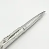 Luxury A-n-r Brand Ballpoint Pen Classic All Silver Exquisite Carving Pattern Office School Supplies