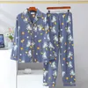 Men's Sleepwear 4XL 5XL Mens Pajamas Set Long Sleeve Anime Pijama 2 Pieces Home Clothes For Young Male Autumn Nightgown Suits 231102