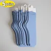 Women Socks 5pairs Japanese Loose High School Girls Harajuku Long Cute Solid Colors Knitting Striped Cotton Women's Sock