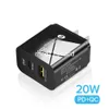 ユニバーサル5V 2.4A EU US AC Home Travel Wall Charger 12W Auto Power Adapter Type CPD充電器用iPhone 12 13 14 15 Pro Huawei M1