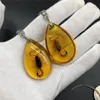 2023 Symulowane owady bursztynowe pierścionki punkowe unikalne skorpion mrówki żywica pszczoły anime brelok dla mężczyzn Dekoracja Dekoracja fajna biżuteria modowa