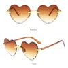 Sonnenbrille Mode Herzförmige Frauen Farbverlauf Liebe Sonnenbrille Trendy Party Cosplay Brillen Shades UV400