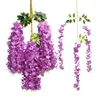 Decorative Flowers Simulation Wisteria Flower Silk Artificial Hanging Bush String Home Party Wedding Decoration