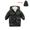 Down Coat Young Childrens Winter Jackets Fashion Boys Girls Cottonpadded Hooded Parkas Kids Outerwear Long Coats Teenage Overcoats D Otpxr