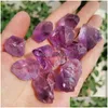 Decorative Objects Figurines 100500G Natural Amethyst Stones Rough Mineral Crystal Specimendecorative D Dhmgg