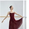 Stage Wear Femmes Filles Sans Manches Sling Robe Fête D'anniversaire Classique Ballet Lyrique Danse Formelle En Mousseline De Soie Romper Robe Ballerine