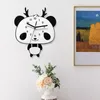 Wall Clocks Panda Clock Simple Style Mute Lovely Antler Home Decor Animal Shape Quartz For Kitchen Bedroom Decoration