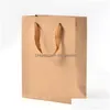 Jewelry Stand 10Pcs High Quality Rec Kraft Paper Pouches Gifts Bag With Nylon Thread Handle Fashionable Party Shoes Gift Sho Dhgarden Dhcco