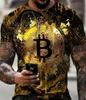 Men's T-Shirts TShirt Crypto Currency Traders Gold Coin Cotton Shirts8614936