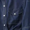 Camicette da donna # 3170 Camicia di jeans corta blu estiva da donna Manica svasata Slim Streetwear Donna sexy sottile irregolare da donna e top