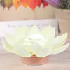 Titulares de vela Flor Piscina Luz Lotus Lanterna Flutuante Luzes LED Lanternas Ao Ar Livre Decorativa Noite