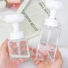 Dispensador de jabón líquido con forma de flor, botellas con bomba de espuma, Gel de ducha vacío, recargable a mano, 450ml