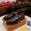 L1/12Model Classic Luxury Italy Mens Oxford Shoes Real Leather Shoes Black Yellow Slip On Pointed Toe Wedding Party Designer Klänning Formella skor Storlek 6 till 11
