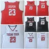 Basketball 23 Jarrett Culver College-Trikot Texas Tech Star University Shirt Stitching Team Farbe Schwarz Weiß Rot Für Sportfans Atmungsaktive Reine Baumwolle Man NCAA