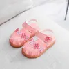 Sandals Sandalia Infantil 2020 Summer Zapatos Nina Floral Girls Sandals Princess Kids Shoes For Baby Girls Cool Child Scandals Z0331