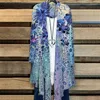 Malhas femininas plus size jaqueta impressão tie dye festa feriado cardigan topo manga longa solto cardigans outwear outono inverno roupas