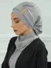 Etniska kläder Vanliga muslimska hattar Inner Jersey Hijabs Kvinnor Turkiet Instant Turban Islamiska mössor Ramadan Headwraps Luxury Khimar Ladies