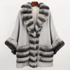 Women's Fur Type Lazy Hair Spliced Knitwear Loose Version Coat For Women