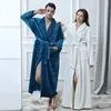 Men's Sleepwear Men Pyjama Homewear Pyjamas Warm Nachthemd Long Sleeve Lounges Couple Fall Winter Bathrobes White Mens Robe 2023