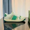 Designer sneakers skor toppkvalitet designer randskor mode smutsiga läder snörning tennis sko tyg låg topp duk ed