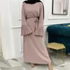 Etniska kläder Ramadan Abaya Muslimsk kvinnor Långklänning Dubai Kaftan Maxi Jilbab Party Gown Islamic Cocktail Robe Caftan Worship Service
