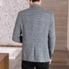 Męskie garnitury 2023 butique modne modne modne modne w kratę, oddychającą koreańskie kurtki sztabowe wysokiej jakości małe