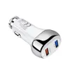 Universal 18W QC3.0 Fast Cell Phone Chargers Dual Usb Car Charger Adapter For Iphone 11 12 Samsung s10 s20 note 10 htc android phone gps pc