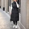 Women's Vests Solid Color Hooded Loose Sleeveless Down Padded Jacket Vest With Double Large Women S Winter Sweater