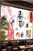 3D PO Wallpaper Anpassad väggmålning Japansk turistattraktion Cuisine Sushi Restaurangväggmålningar i vardagsrummet WALLPAPERS1562576