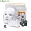 Face Massager 7 Colors LED Mask Pon Therapy Antiacne Wrinkle Removal Skin Rejuvenation Whitening Spa Machine Care Tools 230403