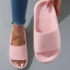 Bathroom Little Single Band Women Slippers Bear Soft Thick Sole Platform Slides Non-slip Bath Home Leisure Couple Men Shoes 2 46