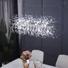 シャンデリアモダンラグジュアリークリスタルLEDシャンデリア照明ノルディックゴールドシルバータンポポリビングルームレストラン装飾ライト