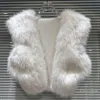 Women's Vests 2023 Winter Short Fur Vest Women Chic Environmental Protection Furry Solid Color Elegant Light Luxury All-Matching