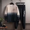 Hommes s Survêtements Survêtement Casual Manches Longues s Deux Pièces Sweat Pantalon Ensemble Hip Hop Mode Streetwear Automne 5XL 230403