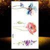 Tatouages temporaires Petite feuille de lavande violette tatouages temporaires pour femmes bras clavicule Tatoo autocollant aquarelle transférable 3d plantes papier de tatouage Z0403