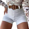 Shorts pour femmes, bas simples, fermeture éclair au dos, Streetwear, taille haute, pantalon Slim, confortable