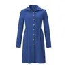 Casual Dresses Ladies Shirt Dress Long Sleeve Autumn Winter Women Clothing Button Turn-Down Collar A-Line Party 2023 Vestidos