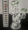 Prodotti personalizzati Bong in vetro bong raccogli cenere gorgogliatore Accessori per fumatori Narghilè Catena a sfera narghilè tubo riciclatore trivellazione petrolifera tubo a torre trappola per ghiaccio fumo classico