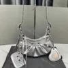 Schoudertassen ontwerper echte lederen le cagole motorfiets tas dames luxe mode crossbody roze mini kleine krokodil zwart zilver rood wit