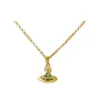 Desginer Viviene Westwoods Empress Dowager Vivian 3D Saturn Necklace Memal