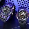 Armbanduhren Smael Sport Uhren Digitale Uhr LED 50m wasserdichte Militärhandwerken Männliche Uhren 8063 Herren Uhren Stoppuhr Wecker 230403