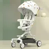 Poussettes Poussette multifonctionnelle pour bébé, légère et pliable, chariot de 0 à 5 ans pouvant s'asseoir à plat