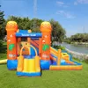 Kids Inflatable Castle For Sale Treasure Island Water Slide Park with Pool Jumping Bouncer Combo Wet and Dry Outdoor Play Summer Party Yard Garden Pirate Ship Theme