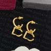 Chic Gold Earrings Designer Woman 18K Gold Charm Stud Earrings Jewelry Christmas Gift