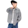 Kids Shirts Children's Clothing Spring Autumn Boys' Long Sleeve Cotton Single Layer Top Boys' Striped Shirts Boys Korean 4-14 Years Old 230403