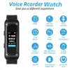 Digital Voice Recorder Vandlion 32G 64G 128 ГБ запястья Watch 192 кбит / с аудиозаписи диктофонта OLED Screen Mp3 Player для бизнеса 230403