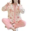 Sleep Lounge Air Algodão Pijamas para Mulheres Grávidas Impressão Outono Inverno Engrossado Roupas Pós-Parto Amamentação Conjuntos de Maternidade 231102
